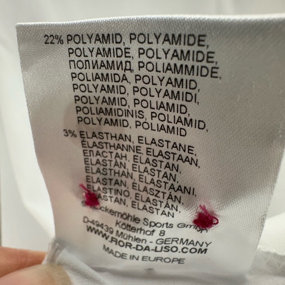 Fior Da Liso Gara II White Equestrian Riding Shirt Floral Flip Cuff Italy Sz 16 - Picture 12 of 13